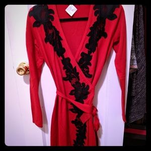 Diane von Furstenberg sweater wrap dress